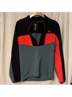Under Armour Black Golf Loose-Fit Pullover - Black, Gray